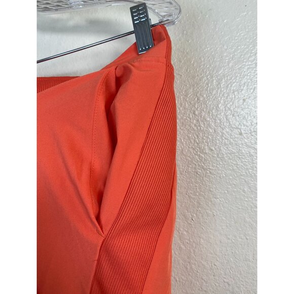 Athleta Brooklyn Ankle Pant Size 12 Orange Pullon Zip Pockets - Picture 13 of 16